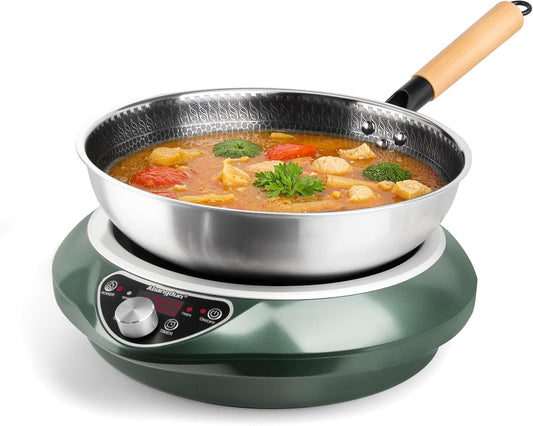 Abangdun Induction Cooktop, 1700W\/85V~120V Portable Induction Wok Burner For Kitchen\/Commercial\/Travel Use