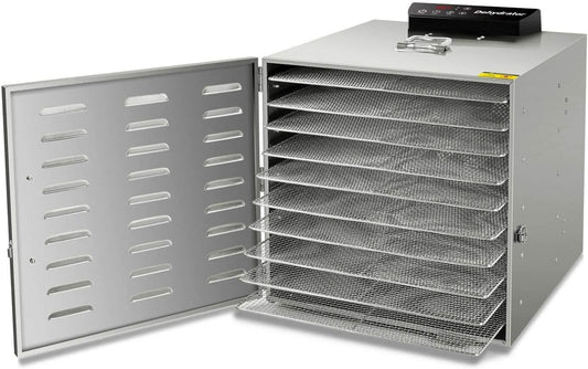 INTSUPERMAI 10 Layer Food Dehydrator Machine Commercial Stainless Steel Fruit and Vegetable Dryer Machine Pet Food Dryer Food Dehydrator for Meat Fruit Vegetable Beef Tea 110V