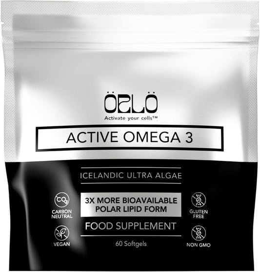 Orlo Omega 3 \u2013 Vegan Omega-3 Supplement (EPA & DHA) \u2013 Extra Strength Fish Oil & Krill Alternative from Algae Oil (60 Mini Burpless Softgels)
