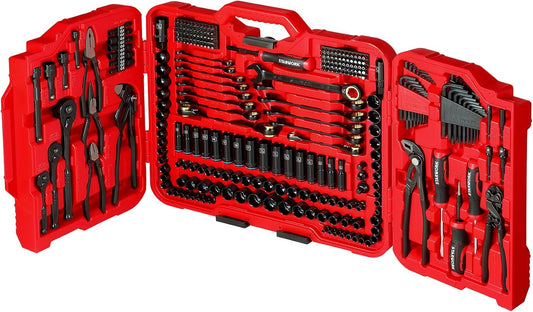 STARWORK TRUE MECHANIC 312-Piece Mechanics Tool Set and Socket Set, Professional【Pliers Wrench 】 SAE/Metric