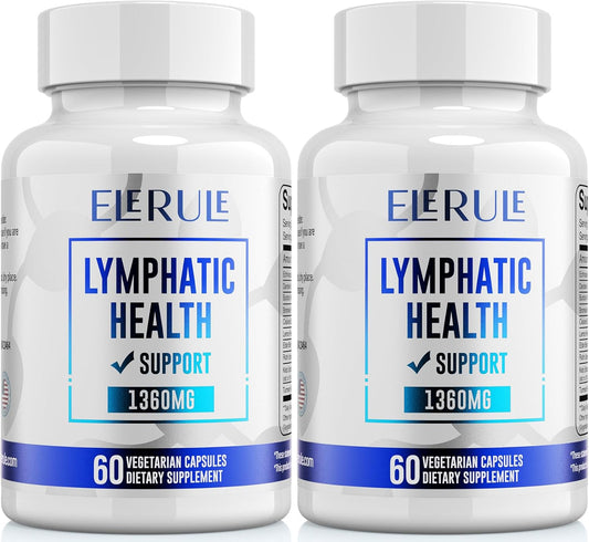 ELERULE Lymphatic Support Supplement, Lymphatic Supplements with with Dandelion, Burdock, Echinacea, Lemon & More, Lymph System Support for Men and Women \u2013 120 Capsules