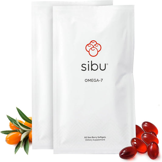 sibu Sea Buckthorn Omega-7 Softgels (60-Day Refill Sachet) \u2013 Supplement for Healthy Skin, Hair, Nails and Dryness