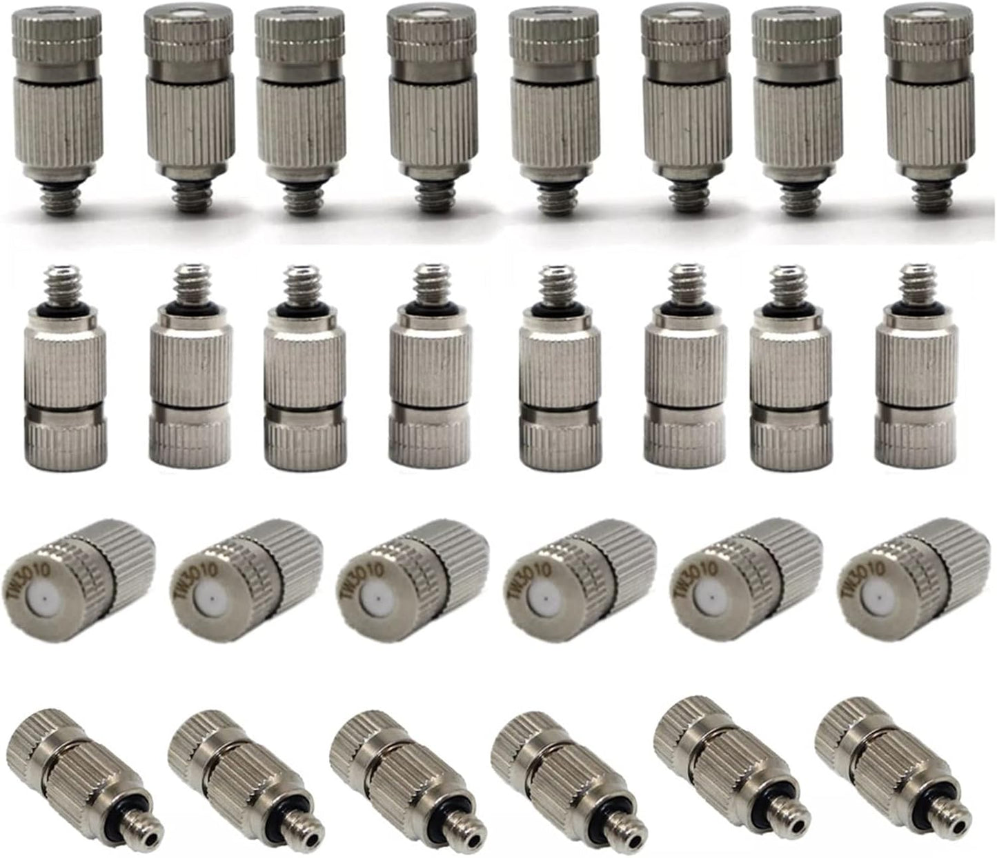 Pfeilzieher 40pcs Mister nozzles high Pressure Cooling Brass misting nozzles 10 24 UNC Thread Mister Nozzle Replacement Head for Garden Greenhouse Irrigation 0 004 0 039 Orifice Size 0 6mm