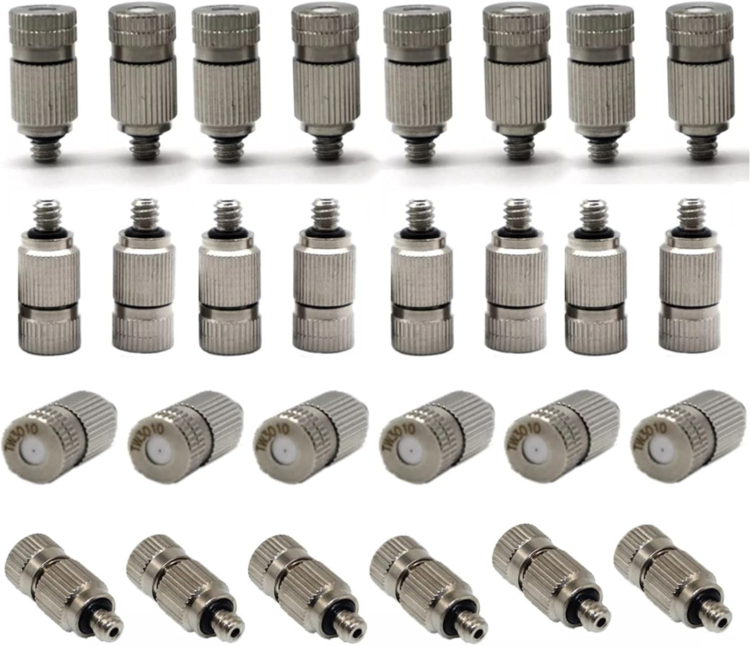 Pfeilzieher 40pcs Mister nozzles high Pressure Cooling Brass misting nozzles 10 24 UNC Thread Mister Nozzle Replacement Head for Garden Greenhouse Irrigation 0 004 0 039 Orifice Size 0 6mm