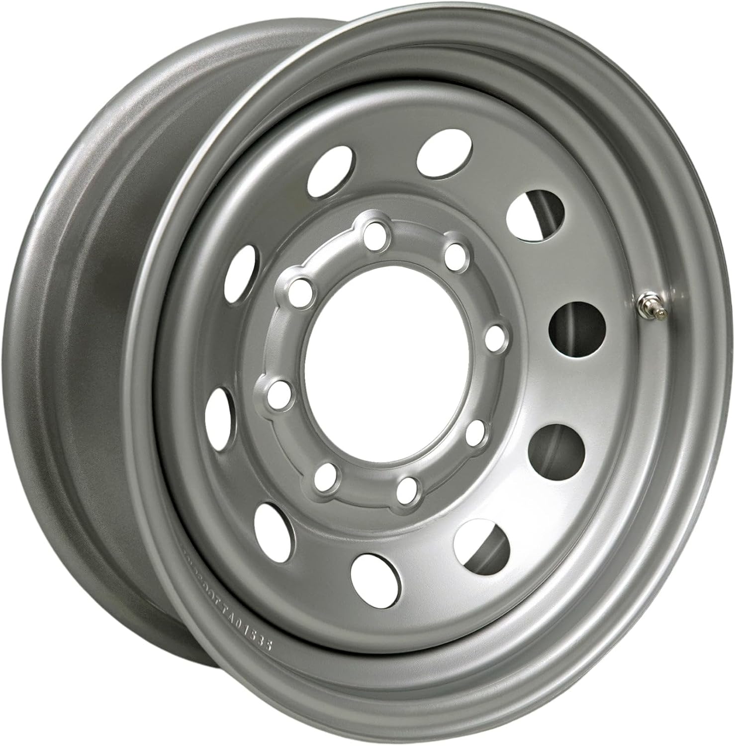 The Trailer Parts Outlet - 16" x 6" - 8 Lug Silver Mod Solid Steel Trailer Wheel Rim - 8 x 6.5" Bolt Pattern