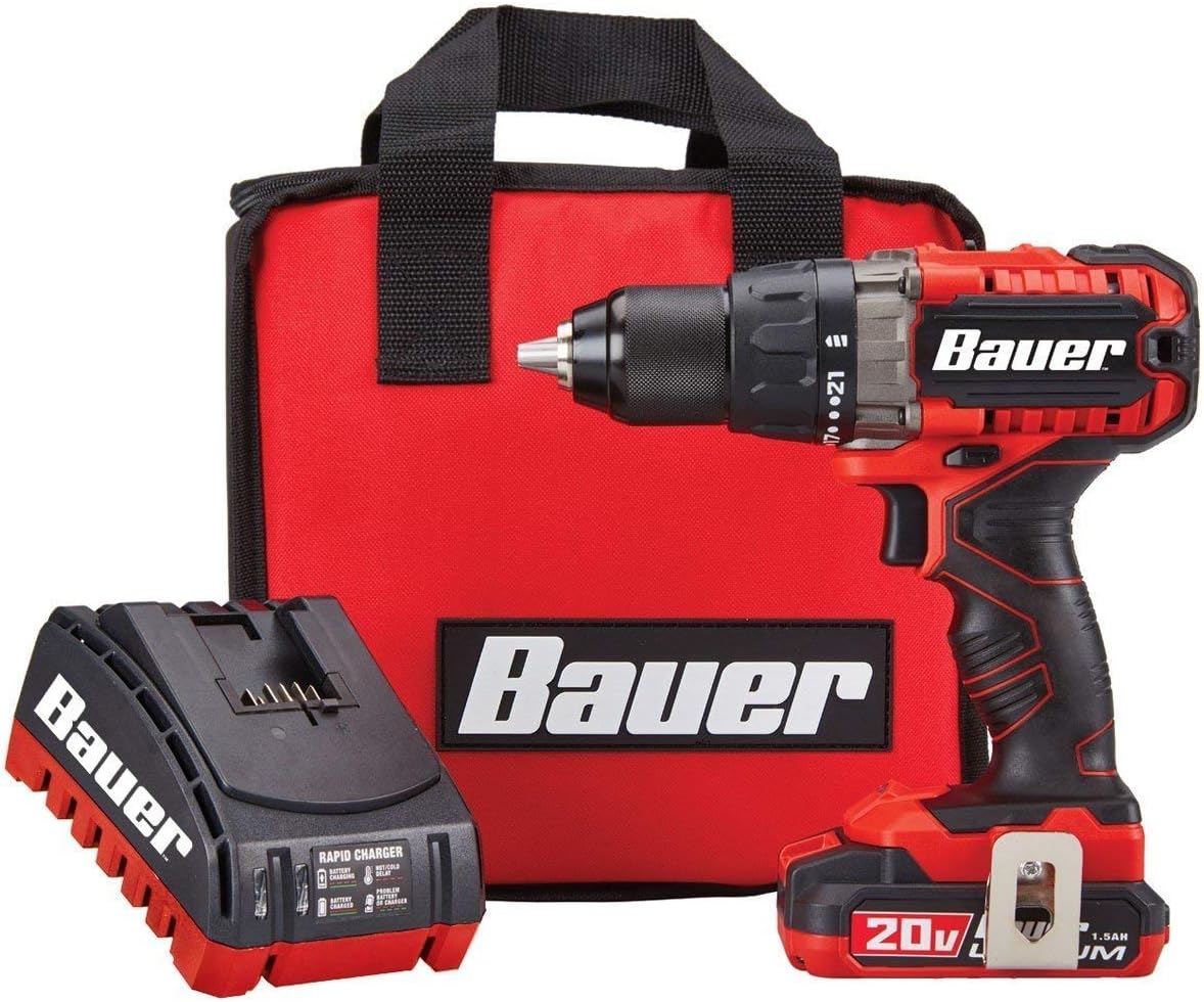 Bauer 20V Hypermax Lithium 1/2 in. Drill/Driver Kit