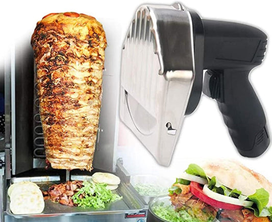 Wireless Electric Barbecue Slicer,Electric Shawarma Doner Kebab Knife,Sliced Meat Gyros Knife,Adjustable Thickness Professional Commercial/Home Barbecue Knife,B (B)