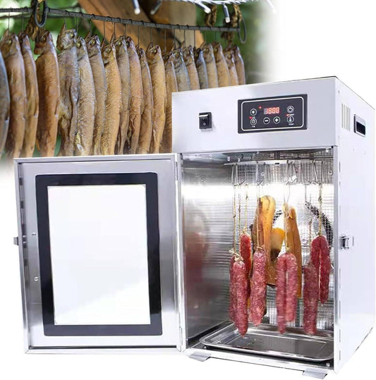 Commercial Food Dryer, Meat and Fruit Dryer, 14 Hooks, 30-90℃ Rotating Meat Dryer, LED Display, Dried Meat Dehydrator with Digital Timer Hours