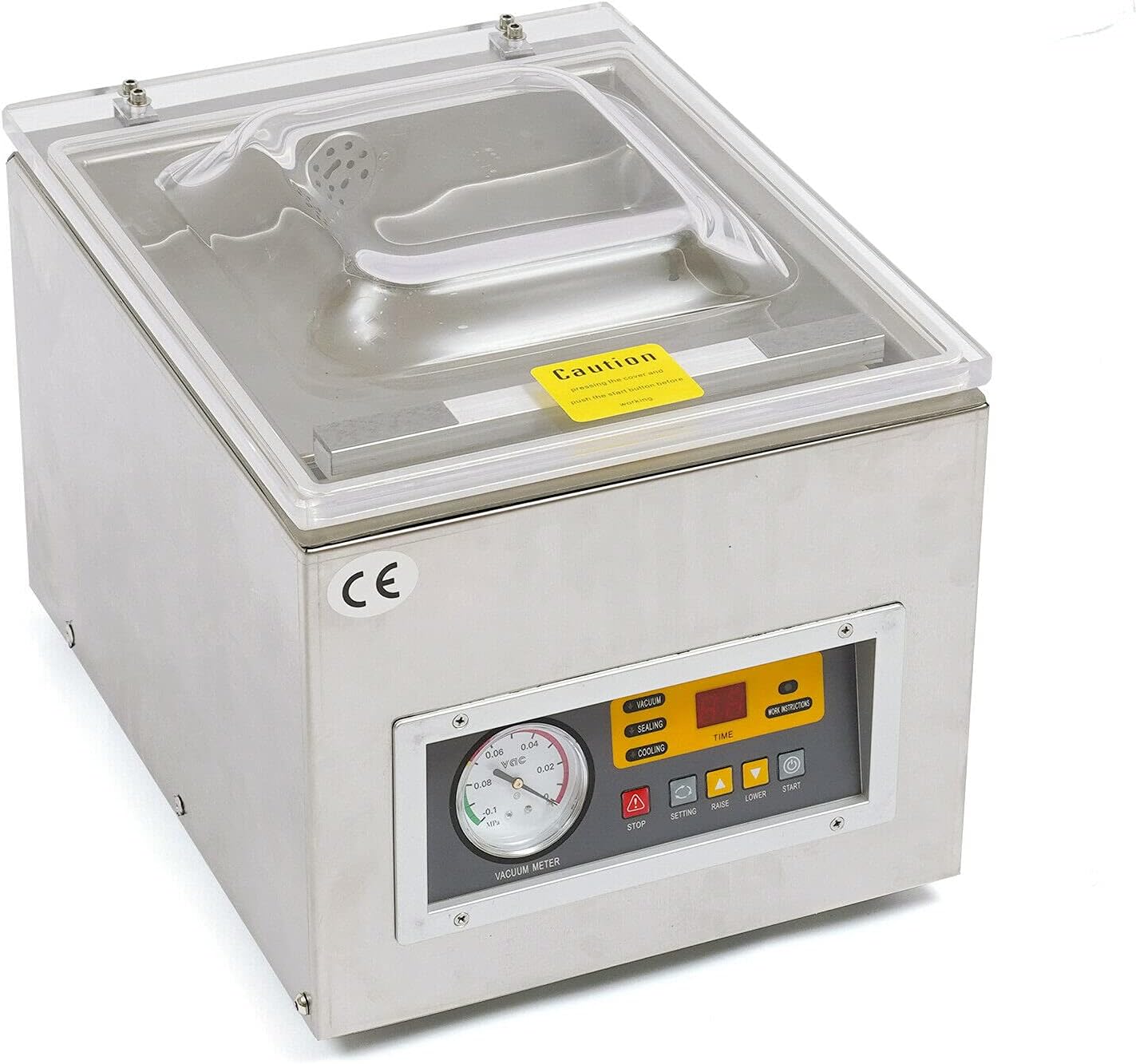Vacuum Sealing Machine, 120W 5.5L Commercial Indoor Desktop Digital Vacuum Packaging and Sealing Machine for Food, Chemical, Electronic Components, Rare Metals, Erc Vacuum Packaging