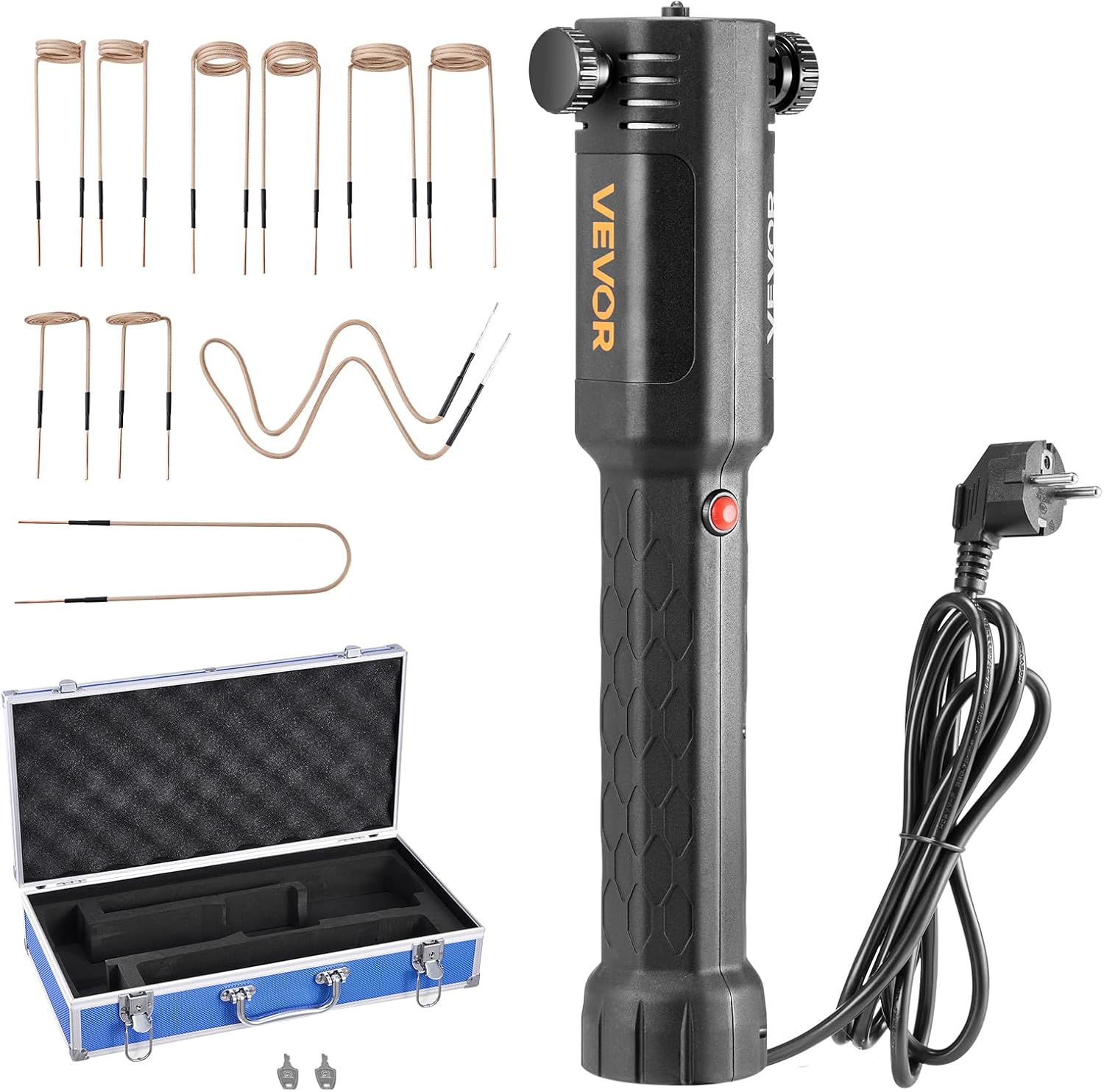 VEVOR Induction Heater Bolt Removal, 1100W 110V Magnetic Induction Heater Kit, Handheld Nut Buster Tool, Mini Heating Machine for Rusty Screw Removing, Car Garage Repairing Tools with 10 Coil and Box