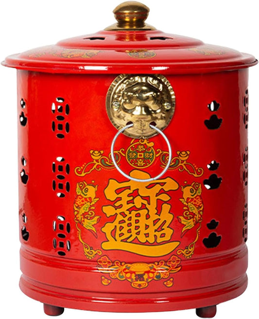 Incinerator Metal Barrel Stainless Steel Paper Burner Outdoor, Including Grid Frame Fire Hook, for Yard Patio and Backyard(30cm\/12in)