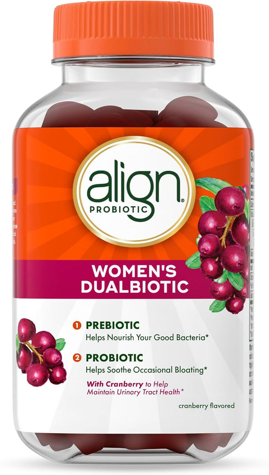 Align Probiotic, Women\u2019s Dualbiotic Gummies, Cranberry Flavor, 90ct