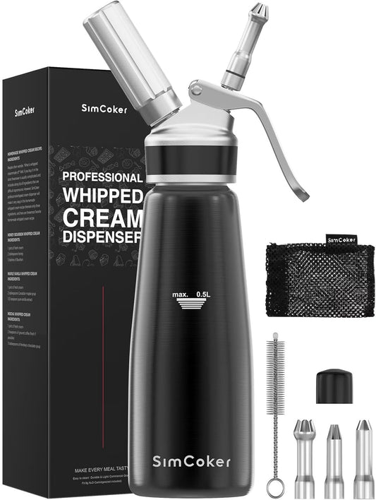 SimCoker Whipped-Cream Dispenser Black