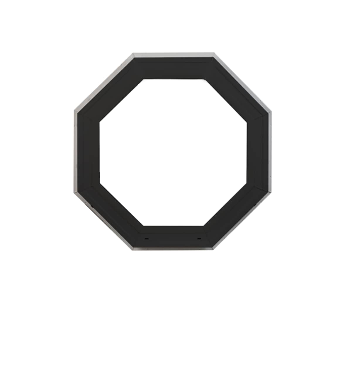 Heritage  Octagon Window Black 24-in x 24-in Double Pane G7 DP Rating 50 Standard Glass Clear