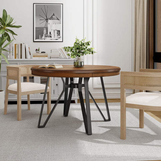 Christopher Knight Home Round Dining Table with Metal Base