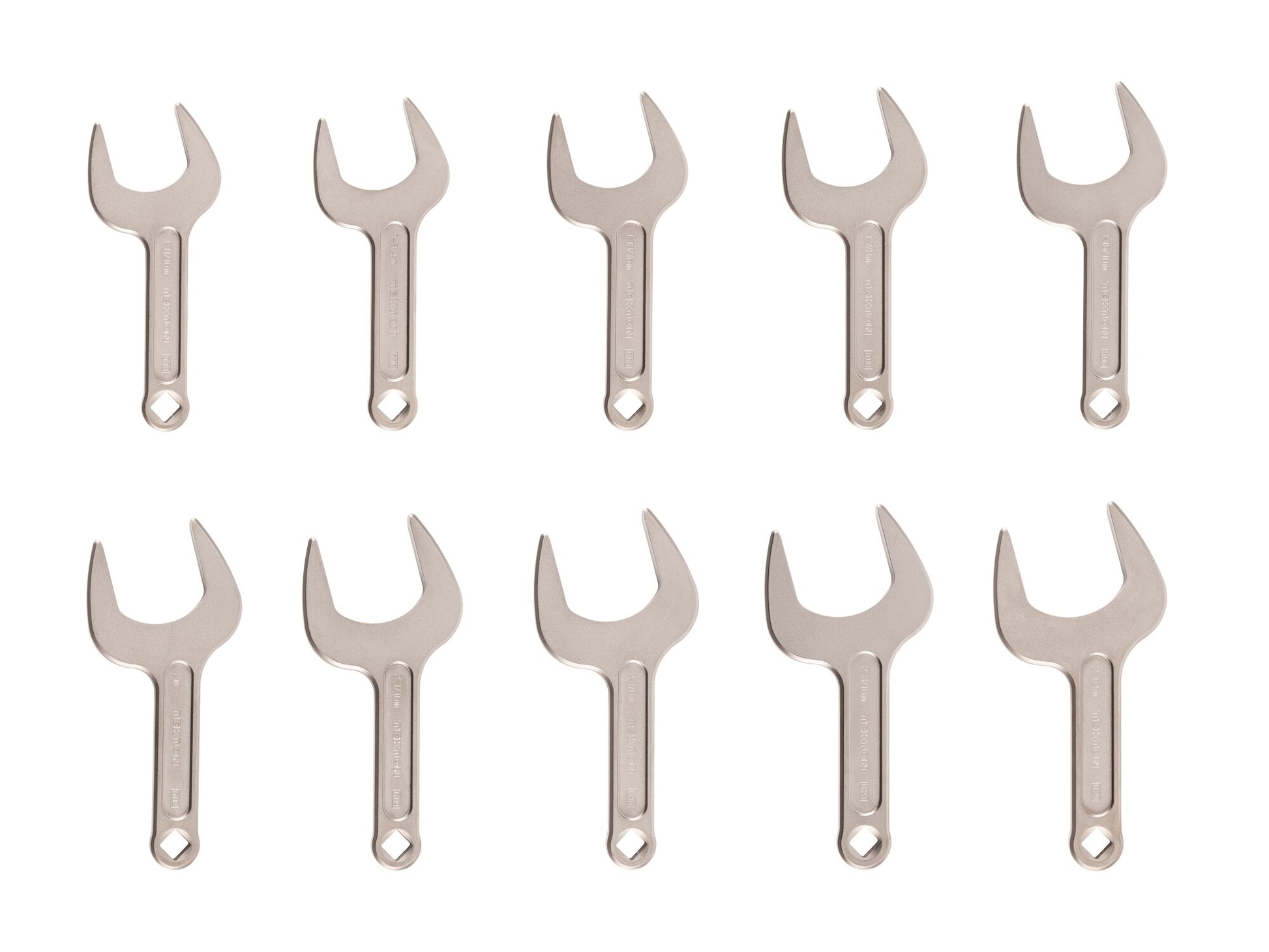 TEKTON 10 -Piece Set Standard (SAE) Angle Open end Wrench (no case)