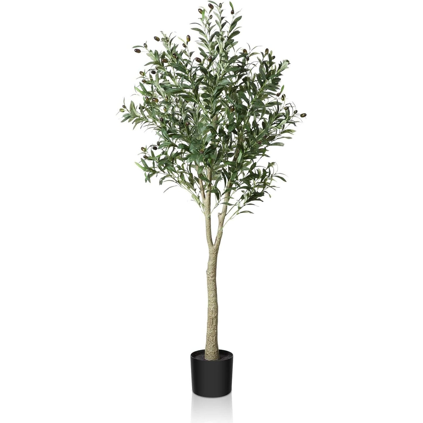 Kazeila  Artificial Olive Tree Plant 5 Feet Fake Topiary Silk Tree Perfect Faux Plants in Pot for Indoor Outdoor House Home Office Garden Modern Decoration Housewarming 1Pack