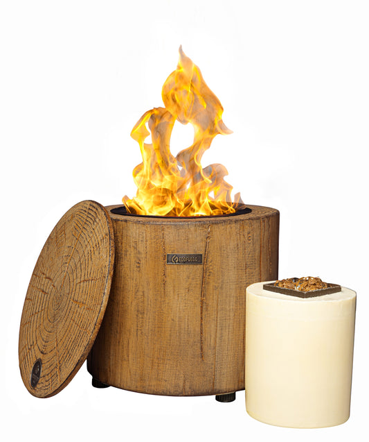 Eco Fuego El Fuego 14.5-in W 37000 Maximum BTUs Magnesium oxide ceramic composite Round Portable Vegetable wax Fire pit