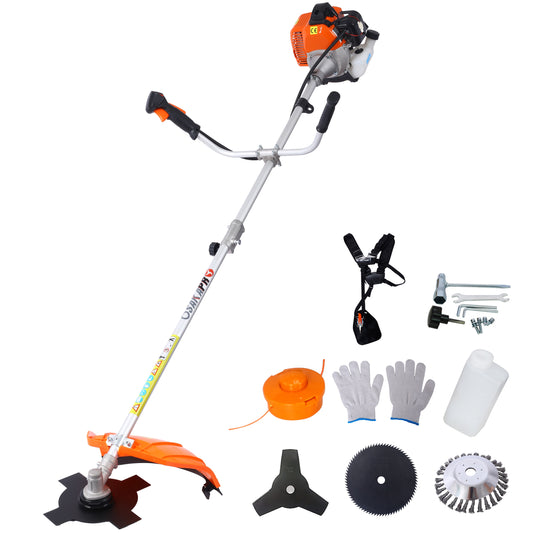 Tatayosi 52cc Weed Wacker Gas Powered6 in 1 Multifunction String Trimmer 8 inch Weed Wacker Attachments Heads10 Metal 3/4/80T BladeRubber Handle Shoulder Strap Included EPA Compliant