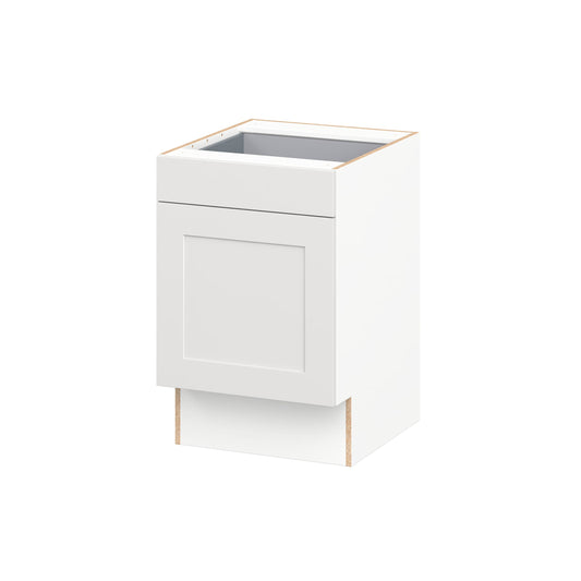 Hugo&Borg Jolie 21-in W x 32.5-in H x 24-in D Warm White Base Fully assembled Cabinet Recessed Panel