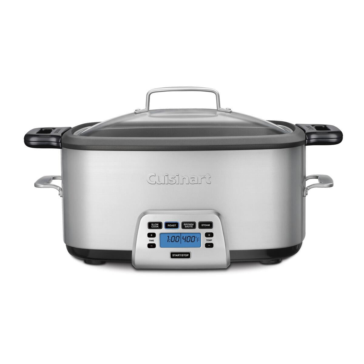Restored Cuisinart Cook Central 4-in-1 7QT Multicooker Stainless Steel Chrome (Refurbished)