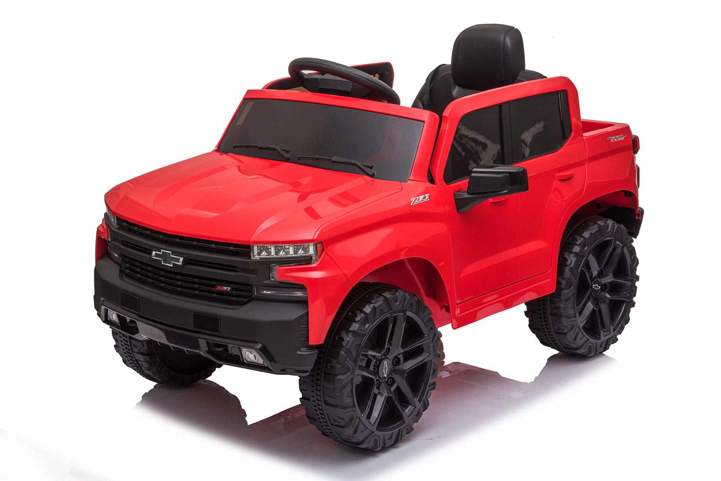 Qeetex Licensed Chevrolet Silverado 12V Electric Ride On Truck with Parent Remote