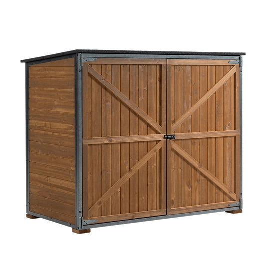 Iseryn 4-ft x 1.97-ft Lean-to Style Wood Outdoor Storage Shed 2 Doors