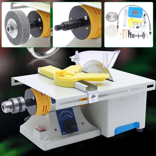 750W Benchtop Table Saw Gem Jewelry Rock Jade Bench Polishing Cutting Machine