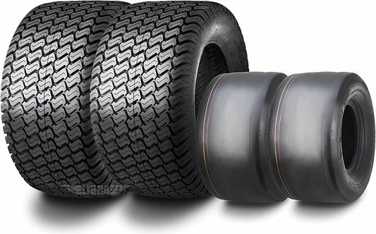 Set 4 WANDA Zero-Turn Lawn Mower Turf Tires 11x4-5 Front & 18x9.5-8 Rear /4PR -13207/13032