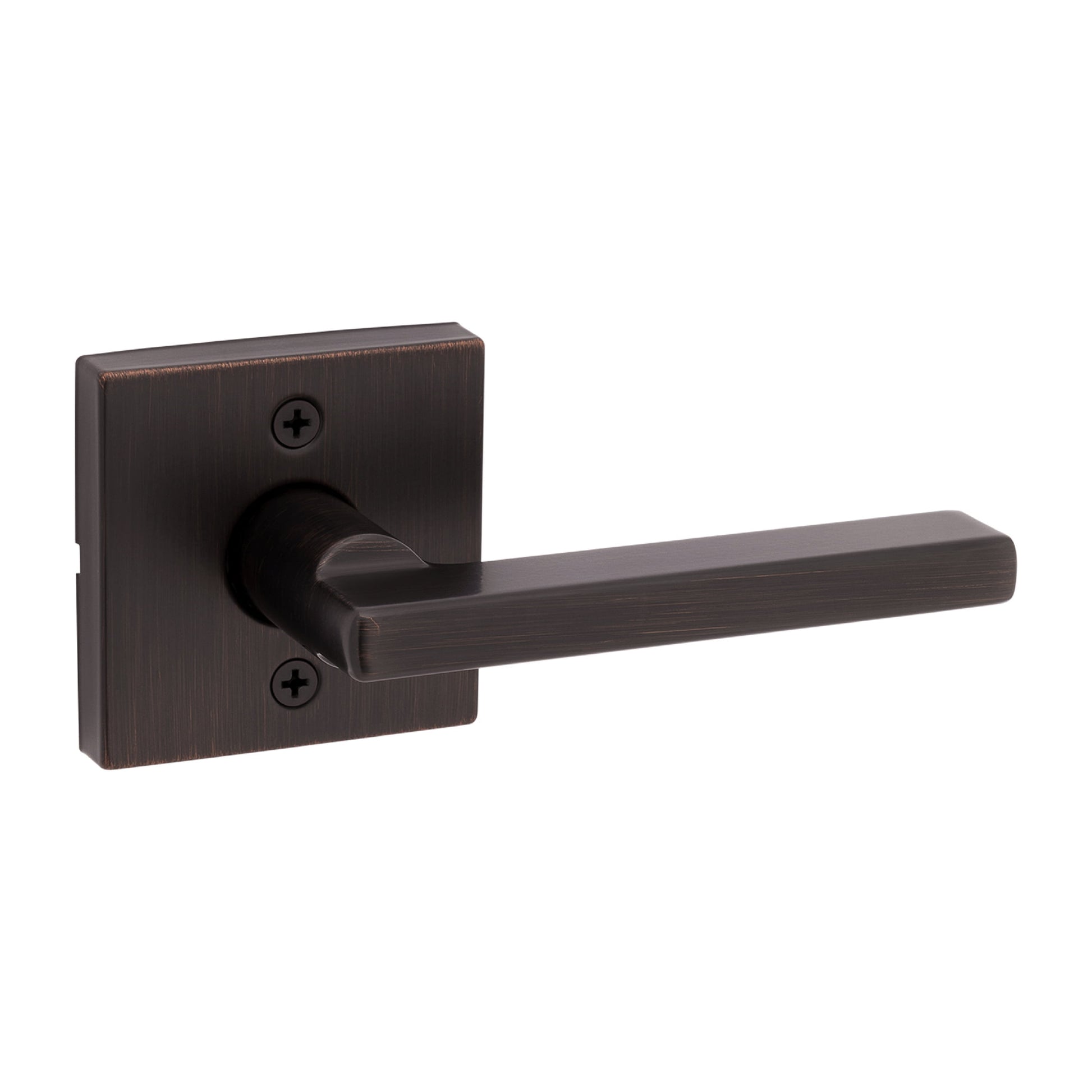 Kwikset Halifax Square Dummy Lever Doorknob Venetian Bronze - Single Lever