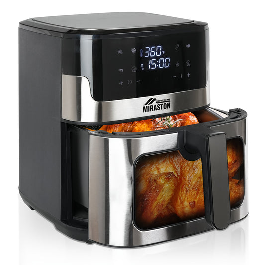 8.5QT Large Air Fryer - 8 Preset Functions, Smart Touchscreen, Non-Stick Basket for 5-6 People, Multi-Cooker for Frying/Roasting/Baking