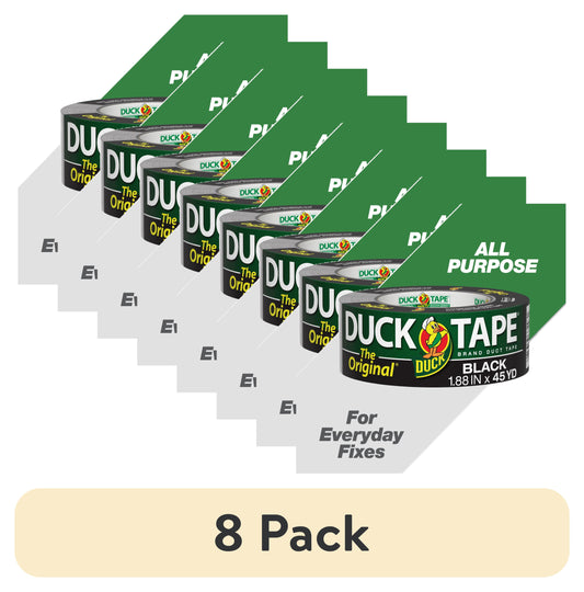 (8 pack) The Original Duck Tape Brand Duct Tape, 1.88 in. x 45 yd., Black