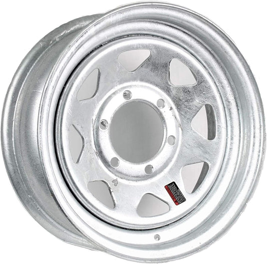 eCustomrim Trailer Rim Wheel 15" 15x6 6 Lug Wheel Galvanized Spoke