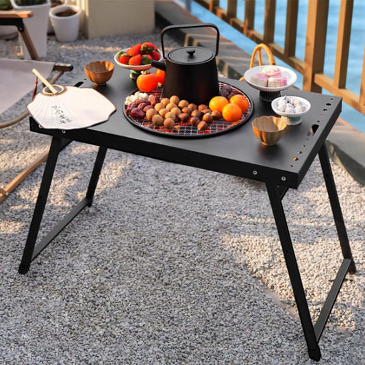 Foldable Fire Pit Grill Table Set，Portable Multifunctional Wood-Burning Firepit for BBQ Grilling, Bonfire Nights & Tea Brewing | Outdoor Heating Stove for Patio, Garden, Camping & Backyard Decor