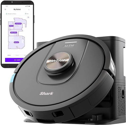 Open Box Shark Matrix Self-Emptying Robot Vacuum Home Mapping UR2360EEUS - Black