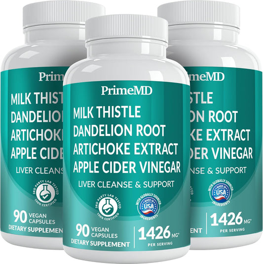 32-in-1 Liver Cleanse Detox and Repair with Milk Thistle, Silymarin, Artichoke Extract, Beetroot Powder - Gallbladder Supplement with Active Liver Health Formula - 1426mg (90ct, Pack of 3)
