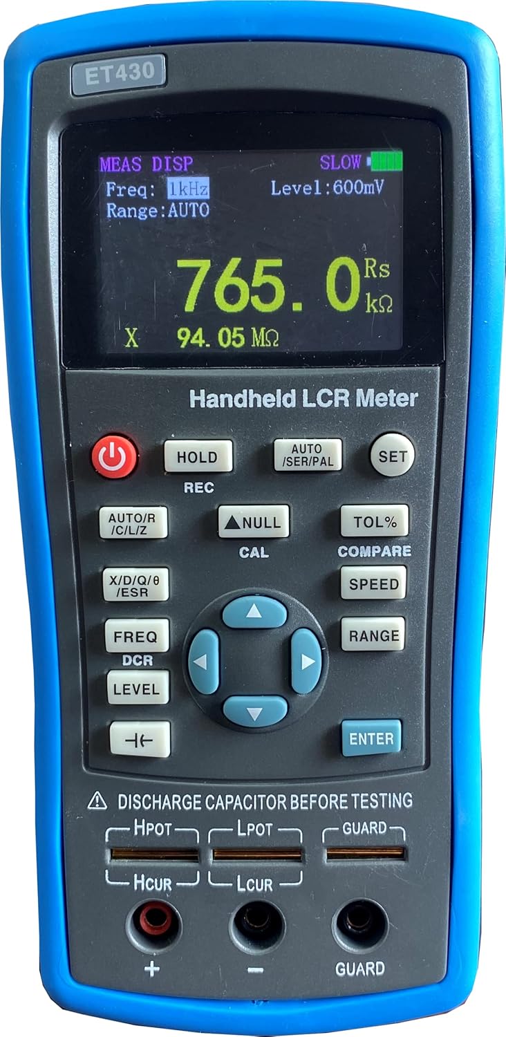 ET430 Handheld inductance Meter capacitance Meter to Measure Components ; Accuracy 0.3%; 5 Digit Display inductance Meter (ET430)