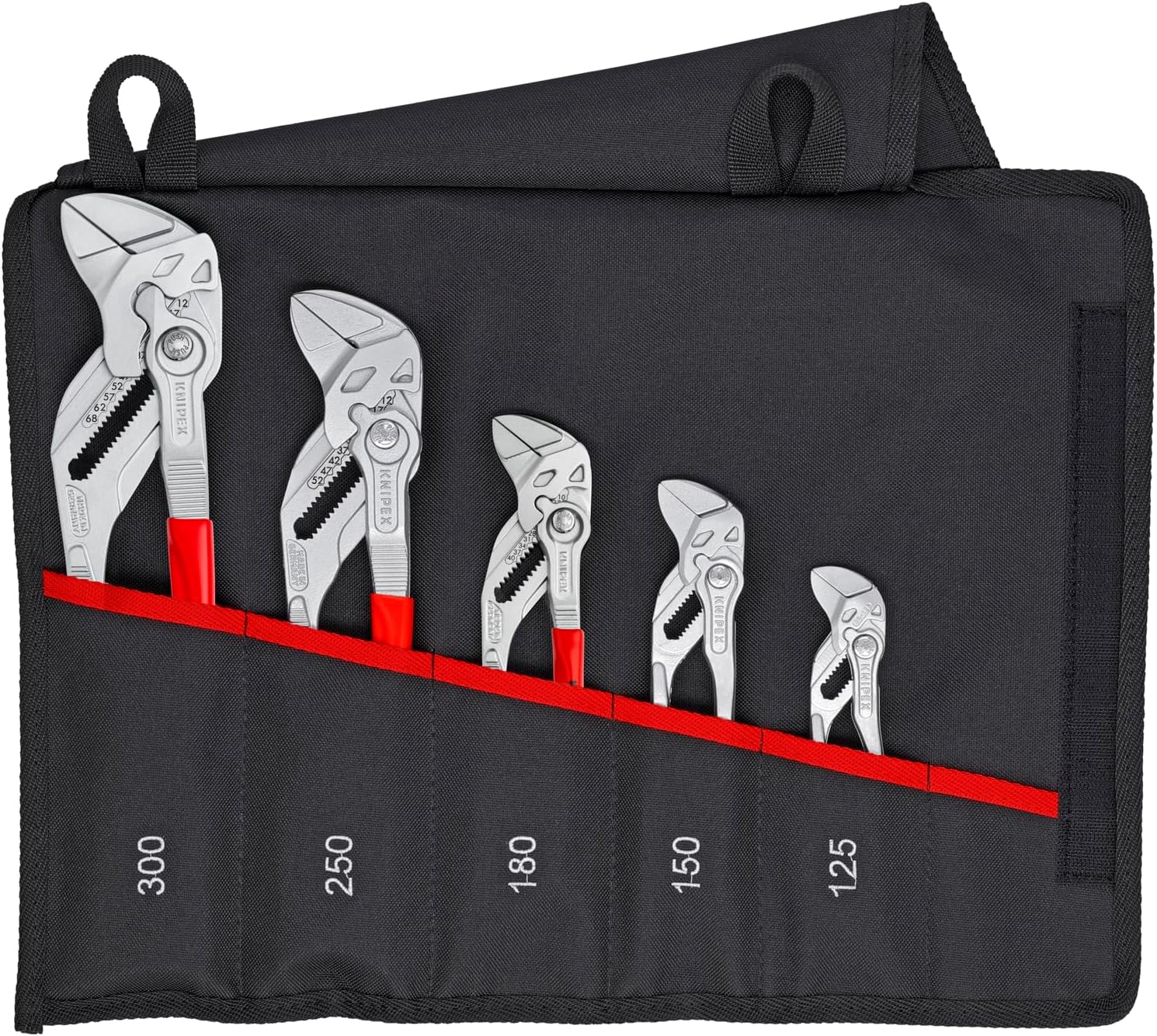KNIPEX 5 Pc Pliers Wrench Set In Tool Roll