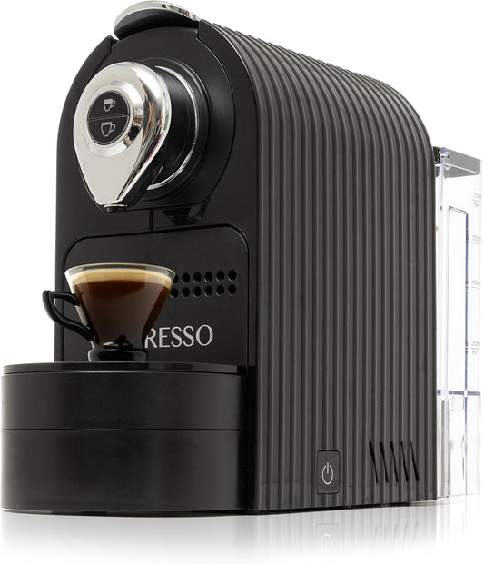 Mixpresso Black Espresso Coffee Machine \u2013 Compact 1400W Single Serve Coffee Maker Compatible with Nespresso OriginalLine Capsules, One-Touch Operation, 19-Bar Italian Pump, 27oz Water Tank