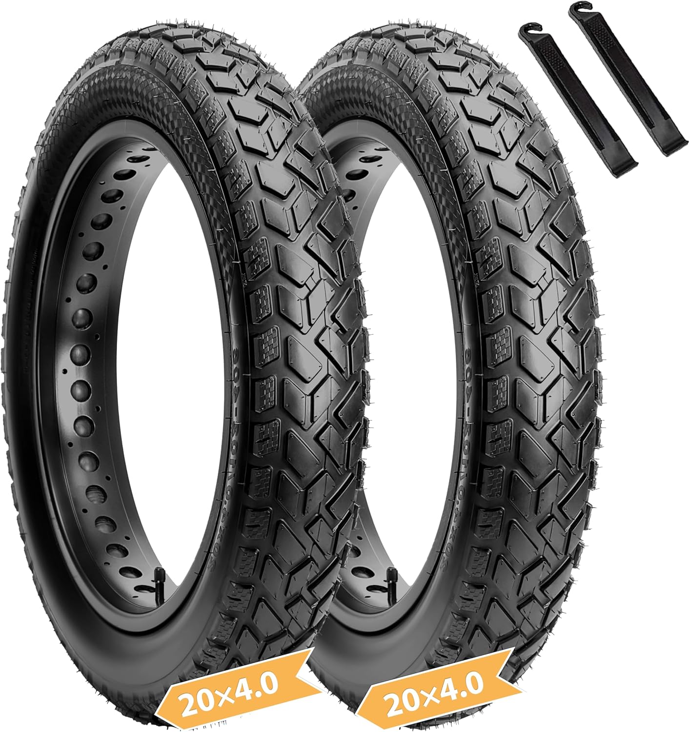 Hycline 20x4.0 E-Bike Fat Tire - Heavy Duty 20inch Electric Replacement Fat Tires, High-Performance Wear-Resistant Mountain Bicycle Tyre, All-Terrain Bike Tires for Street & Trail Riding