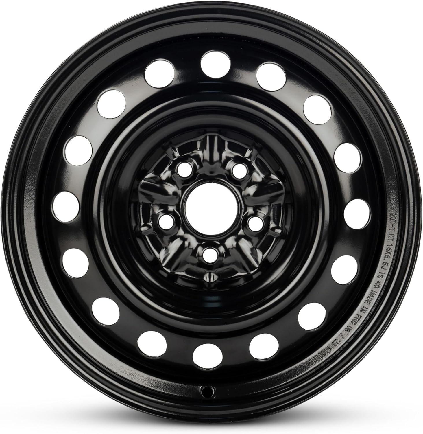 For 2009-2010 Pontiac Vibe 16 Inch Black Painted Steel Rim - OE Direct Replacement - Road Ready Car Wheel