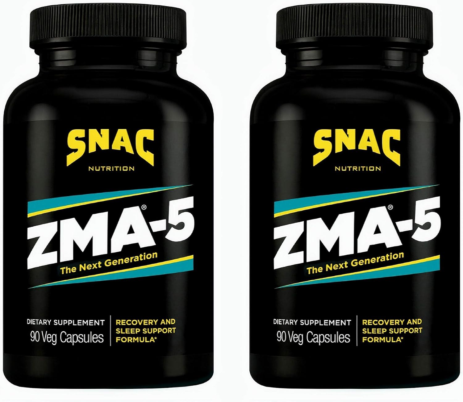 SNAC ZMA-5 Sleep Aid Supplement, Promote Muscle Recovery & Growth, Immune Support, & Restorative Sleep with Zinc, Magnesium & 5-HTP, Post Workout, Before Bed ZMA Supplements 180 Count (2 Pack)