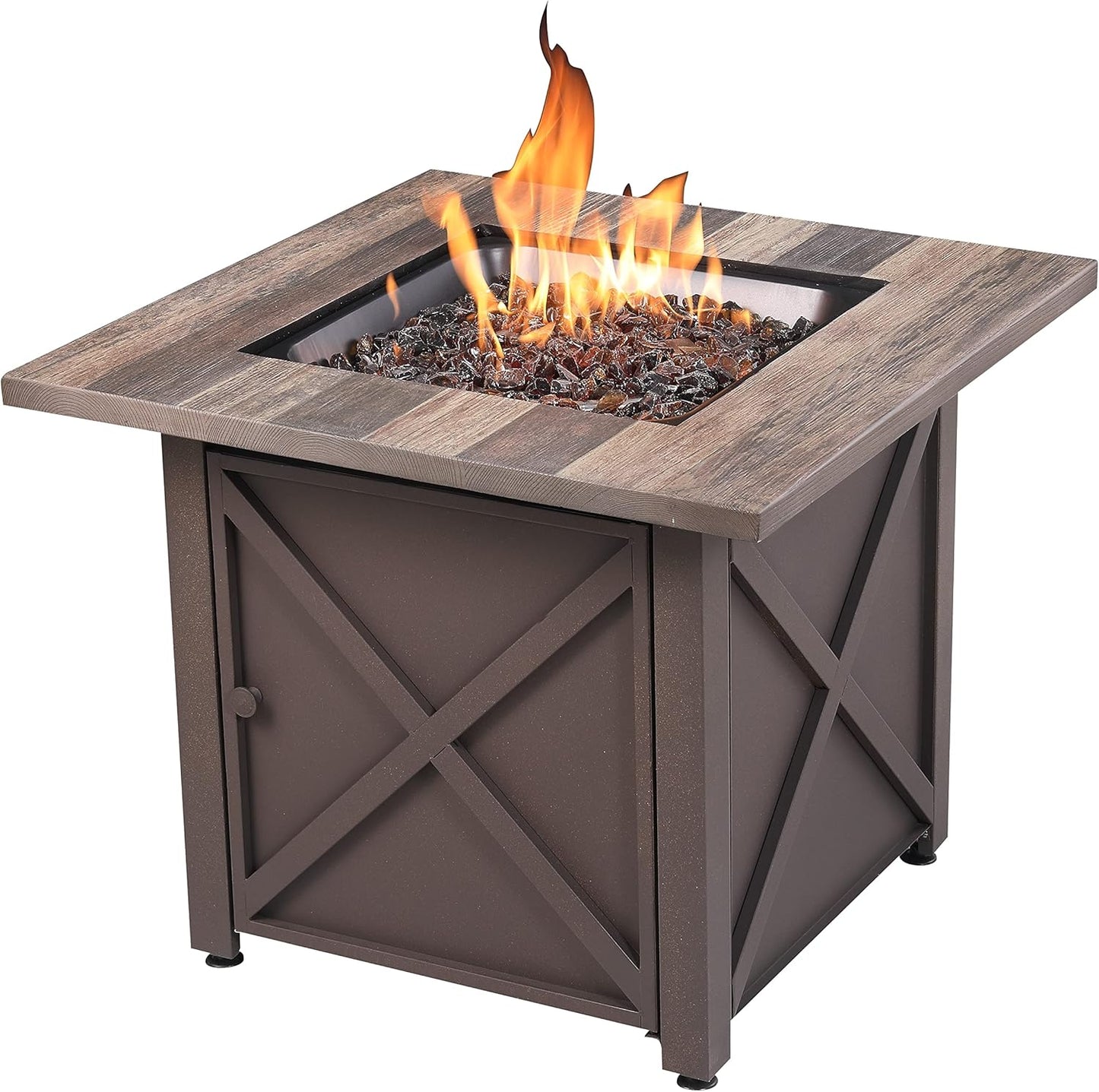 Endless Summer GAD15264SP 30-in W 50000-BTU Brown Tabletop Steel Propane Gas Fire Table