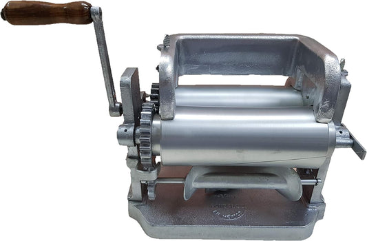 New Monarca Manual Flower Corn Aluminum Tortilla Maker Roller Press Prensa Tortilladora Gonzalez Crank 12.8 x 7.8 x 7.2 inch of Set, Silver