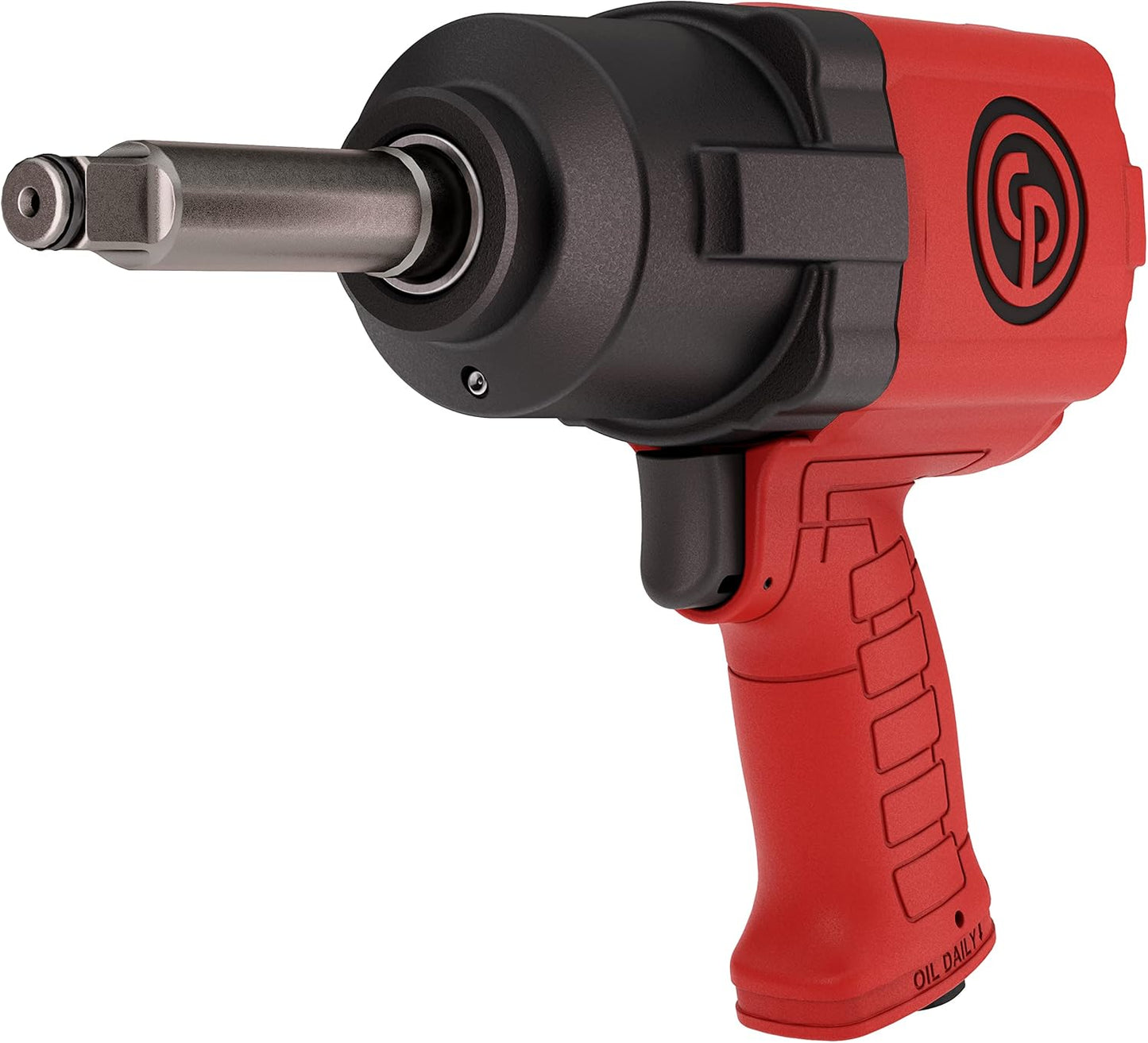 Chicago Pneumatic CP7741-2 Air Impact Wrench (1\/2 Inch), 2 Inch Ext Anvil, Air Impact Gun Industrial Repair & Assembly Tool, Pistol Handle, Twin Hammer, Max Torque Output 715 ft. lbf\/970 Nm, 10000 RPM