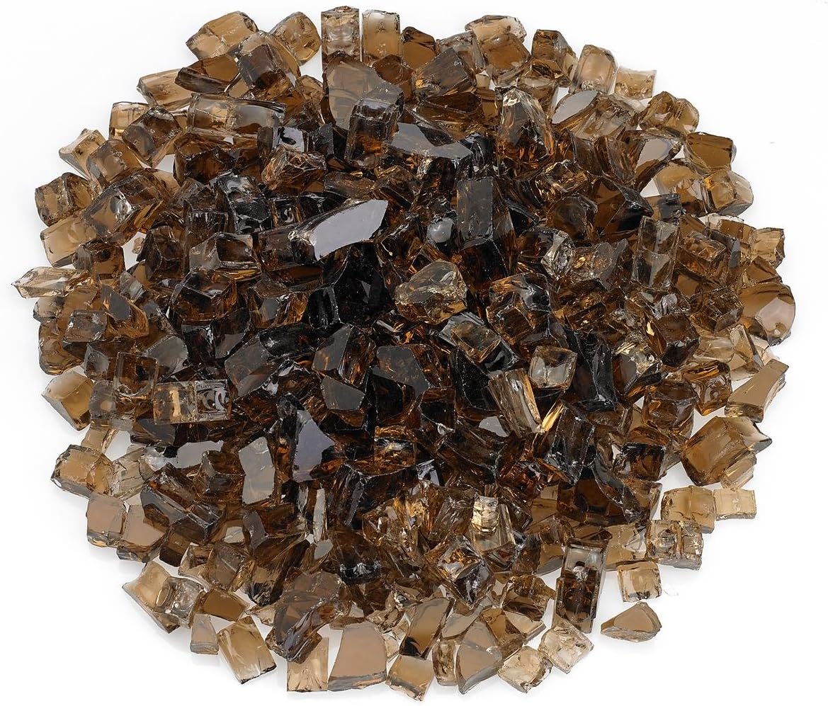 American Fireglass 10-Pound Fire Glass with Fireplace Glass and Fire Pit Glass
