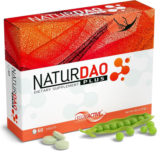 NATURDAO Plus – 1,000,000 HDU per dose - DAO Enzyme and Catalase Enzyme - 8 Cofactors and Adjuvants to Help Boost Your Own DAO - Advanced Histamine Blocking Formula - Food Intolerance - 60 Tablets