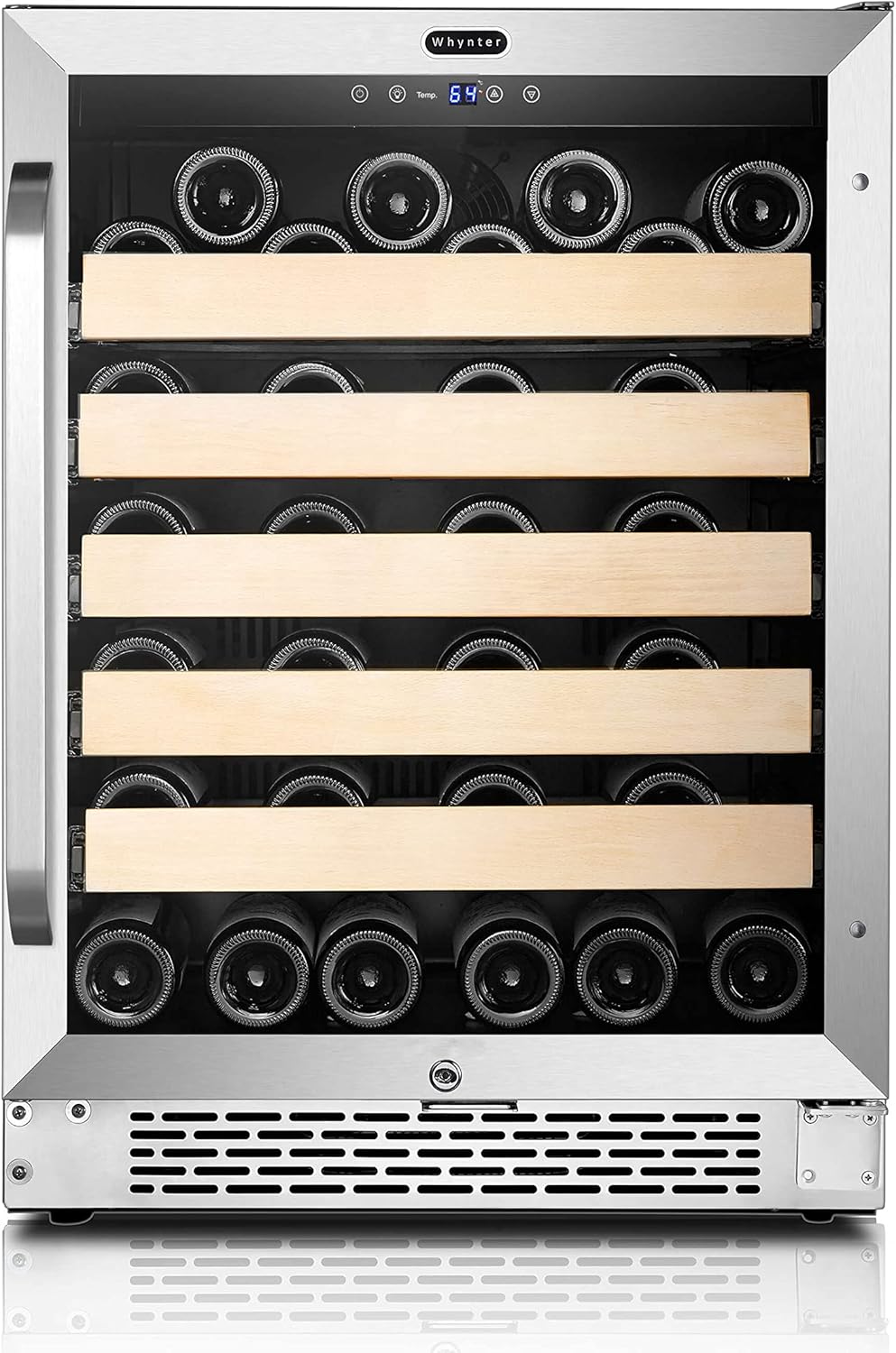 Whynter BWR-541STS 24" Built-in 54 Bottle Wine Refrigerator Cooler, Stainless Steel, One Size, Silver