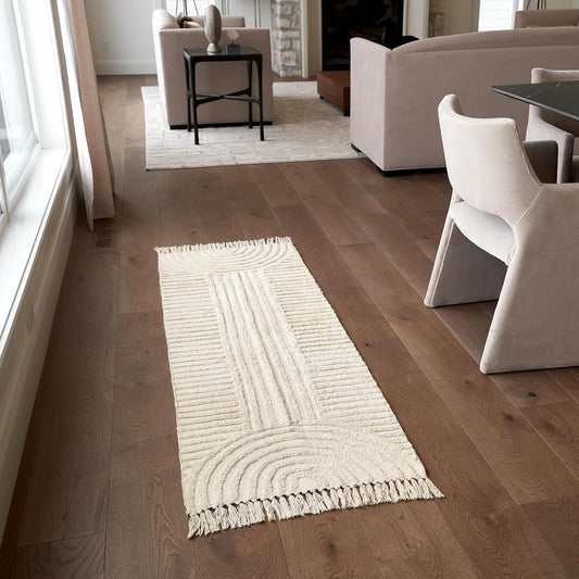 Beautiful 2x6 ft. Boho Runner Rug with Tassels for Your Hallway, Bedroom Or Living Room - Soft Cotton Carpet Fits Perfectly in Any Kitchen\/Dining Space - Washable Rug Enhances Any Home Decor