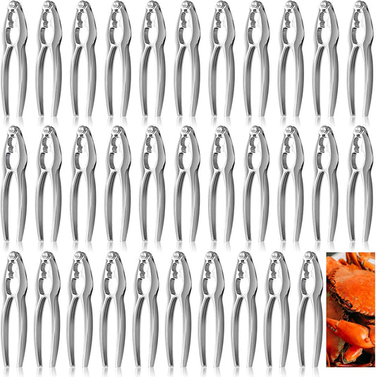 32 Pcs Crab Crackers and Tools, Crab Crackers Sets, Lobster Crackers, Heavy Duty Seafood Cracker Tools, Nut Cracker Set